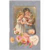 Image 2 : 4 Winsch Silver Border Valentine Children Holiday Greeting Postcards