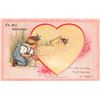 Image 8 : 8 Curtis Tuck Heart Shape Children Holiday Greeting Postcards