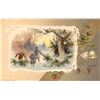 Image 2 : 4 New Year Winsch Border Holiday Greeting Postcards