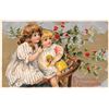 Image 2 : 4 Winsch Christmas Children Gold & Silver Background Holiday Greeting Postcards