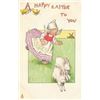 Image 2 : 5 Tuck Dutch Easter Children Holiday Greeting Postcards