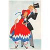 Image 2 : Set of 6 Art Deco Couples Signed Artist Schermele Postcards