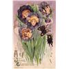 Image 3 : Set of 6 Schmucker Welcome Easter Flower Faces Holiday Postcards