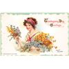 Image 2 : 5 Bordered Thanksgiving Brundage Holiday Greeting Postcards