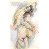 Image 8 : 12 Signed Artist Pretty Lady In Hat Postcards