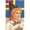 Image 2 : 5 Tuck Flag Background International Girl Postcards