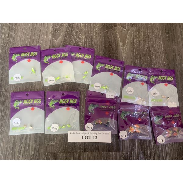 Jiggy Jigs Vivid Glow Lures (3/8.oz) 7 units, (5/8.oz) 4 units