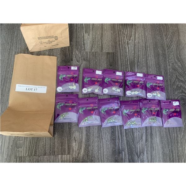 Jiggy Jigs Vivid Glow Lures (1/4.oz) 5 units, (est. 1/16.oz) 6 units