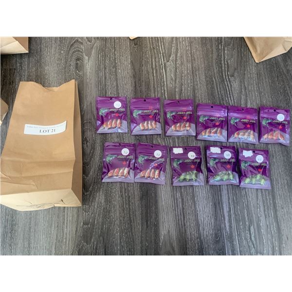 Jiggy Jigs Vivid Glow Lures (1/2.oz) 11 units