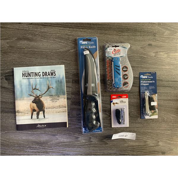 Compac Tools Fillet Knife 1 Unit, Compac Tools Fisherman's Clipper 1 Unit, Eagle Claw Line Clipper 1