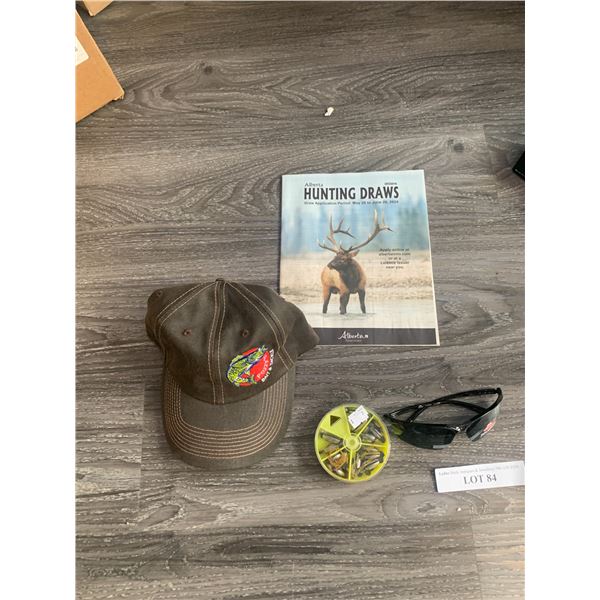 Berkley Sunglasses Polarized 1 Unit, 1 Pozzy's Hat, Compac Rubber Core Sinkers 1 Unit, 1 Alberta Hun