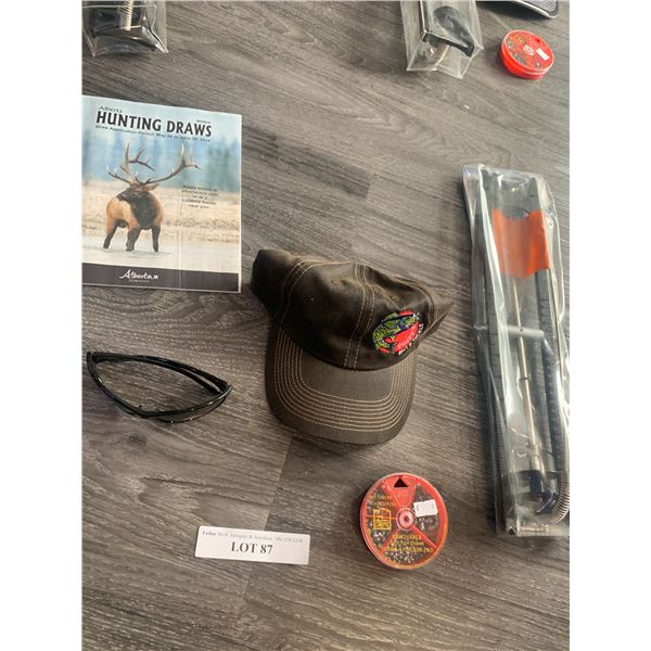 Compac Ice Plastic Tip-Up 1 Unit, Pozzy's Hat, Removable Split Core Sinkers 1 Unit, Berkley Polarize