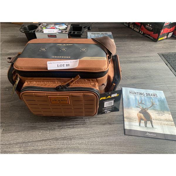 1 Plano Drop Zone Bag with 6 Tackle Boxes, 1 Alberta Hunting Magazine