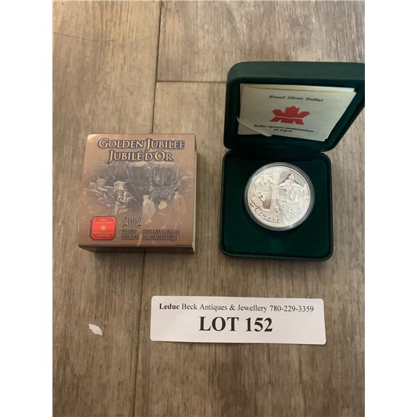 1952-2002 Regal Curtsy for the Queen Celebrating Elizabeth II on Her Golden Jubilee Silver Coin