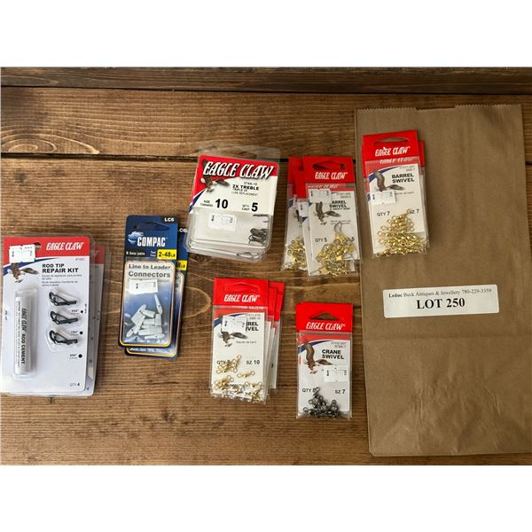 Eagle Claw Rod Tip Repair Kit, Barrel Swivels, Crane Swivels, Lure Replacements, Compac Line to Lead