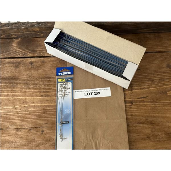 Box of Compac Stainless Steel Wire Leaders 6  Inch