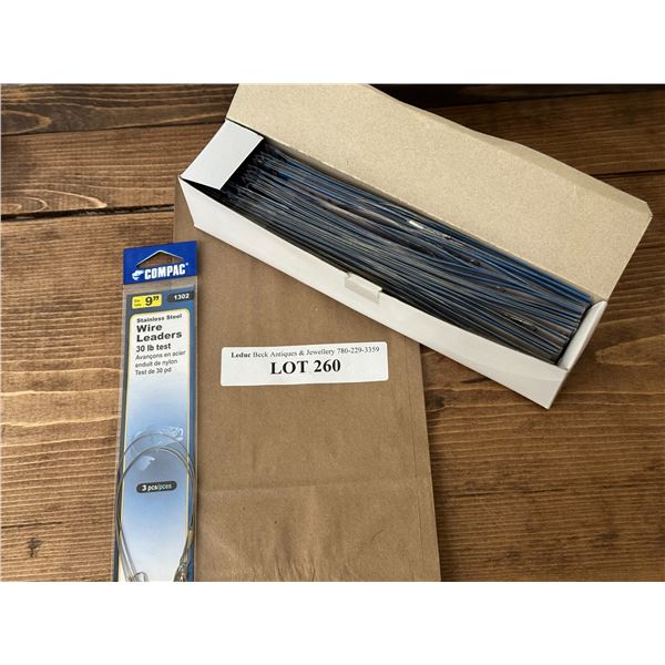 Compac Box of Stainless Steel Wire Leaders 9 Inch