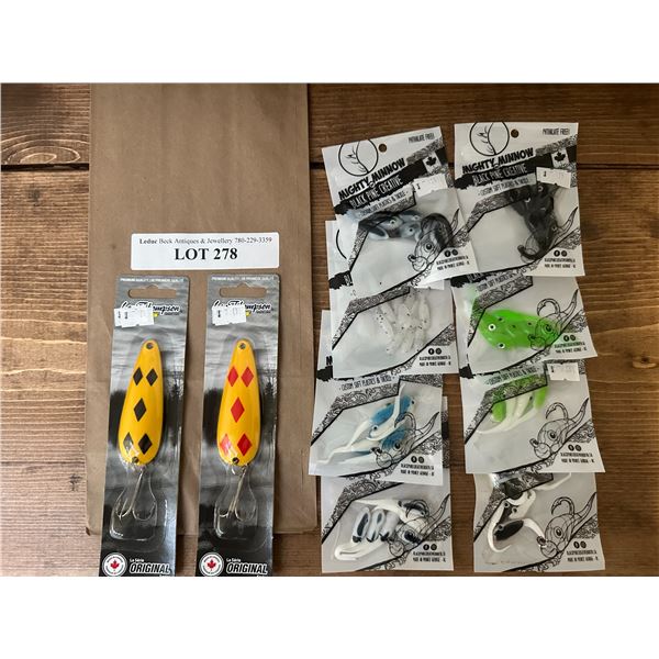 Asst Mighty Minnow's, Beaver Tails & Len Thompson Tackle