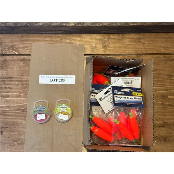 Compac Weighted Cigar Floats & Mummy Worm Wax