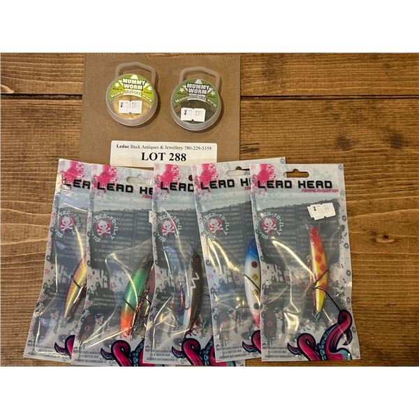 Lead Head Lures Jerk Bait  & Mummy Worm Wax