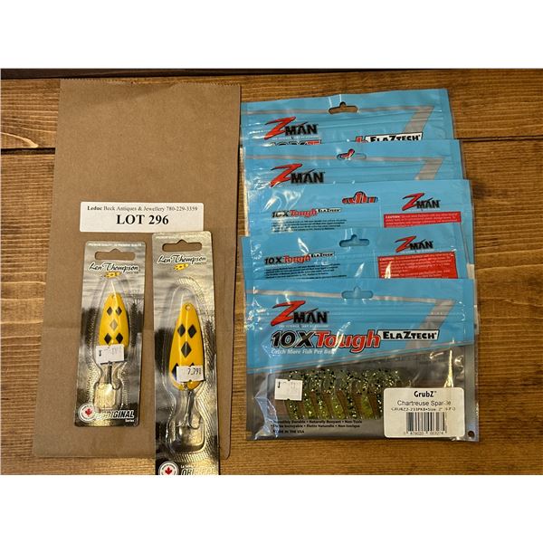 Len Thompson Tackle & ZMAN Chartreuse Sparkle Grubz