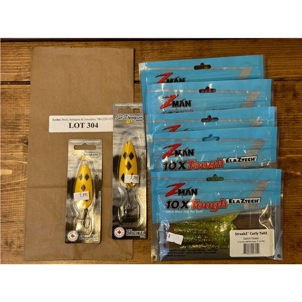 ZMAN Grubz Chartreuse Sparkle & Space Guppy's & Len Thompson Tackle