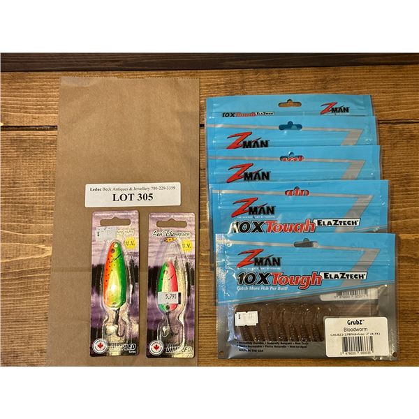 ZMAN Grubz Bloodworm's & Len Thompson Tackle