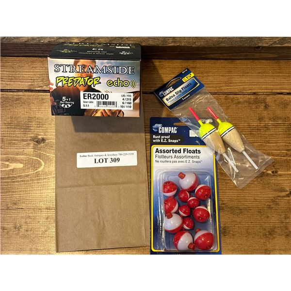 Streamside Predator Echo Spinning Reel, Asst Floats, Balsa Slip Float