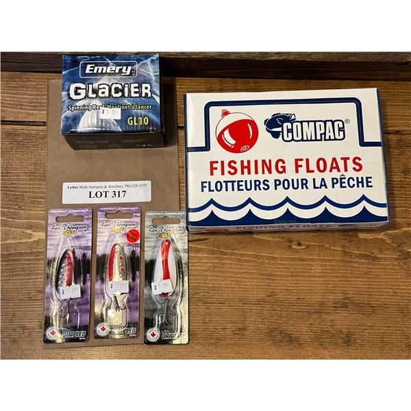 Emery Glacier GL10 Spinning  Reel, Len Thompson Tackle & Compac Fishing Floats