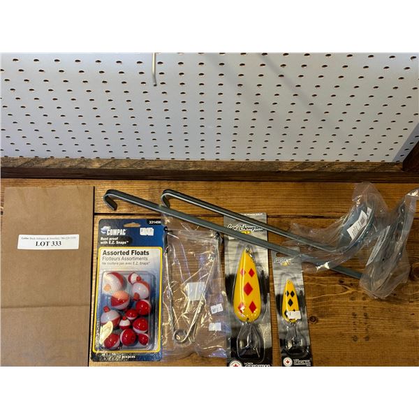 Pair of Scoops, Len Thompson Tackle, Asst Floats & Fish Mouth Opener