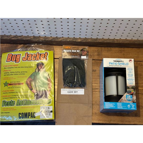 Thermacell Patio Shield Lantern, Lg Bug Jacket, Mosquito Head Net