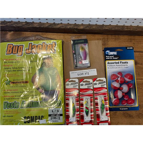 L Compac Bug Jacket, Asst Floats Do-Jigger Prism Green Tackle