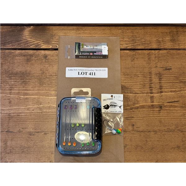 Tungsten 18 Pack 5mm Angler Kit , EuroTackle T-Flasher Glow Tackle 1 Inch & Tungsten Jig 3/8 oz