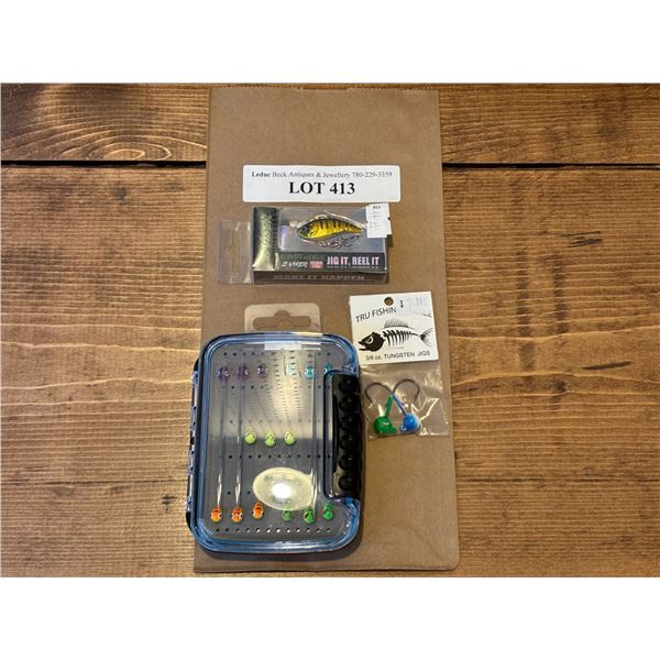 Tungsten 18 Pack 5mm Angler Kit , EuroTackle Z-Viber Tackle 1.6 Inch & Tungsten Jig 3/8 oz