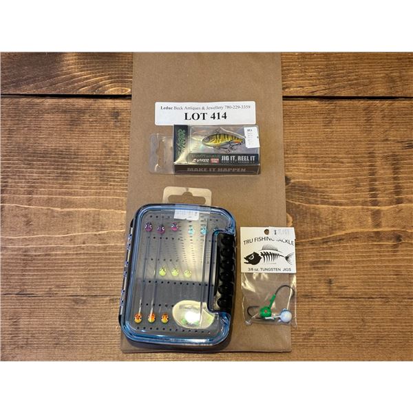 Tungsten 18 Pack 5mm Angler Kit , EuroTackle Z-Viber Tackle 1.6 Inch & Tungsten Jig 3/8 oz