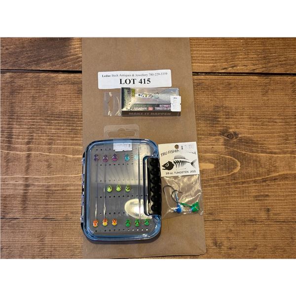Tungsten 18 Pack 5mm Angler Kit , EuroTackle T-Flasher Glow Tackle 1 Inch & Tungsten Jig 3/8 oz