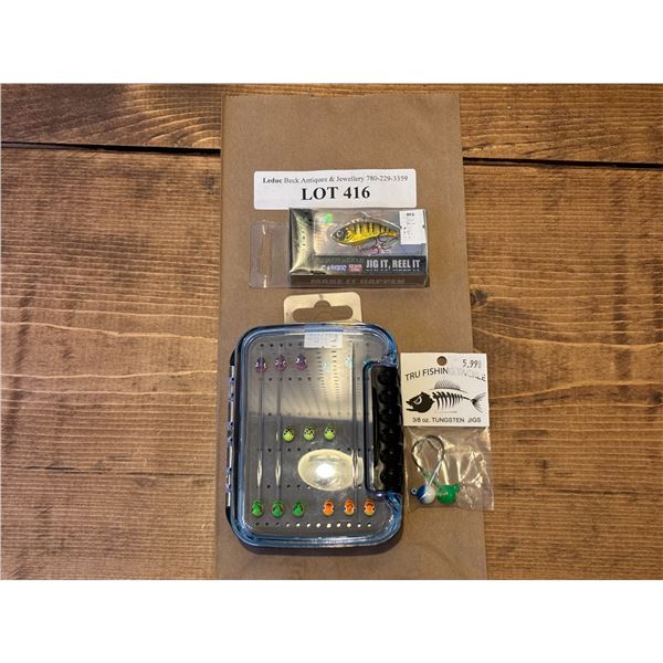 Tungsten 18 Pack 5mm Angler Kit , EuroTackle Z-Viber Tackle 1.6 Inch & Tungsten Jig 3/8 oz