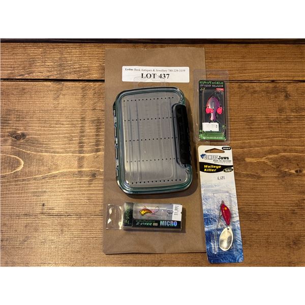 Big Sky Flies & Jigs Case, EuroTackle Z-Viber Micro .6 Inch & Spade Blade 1/4 Inch & Compac Jaws Wal