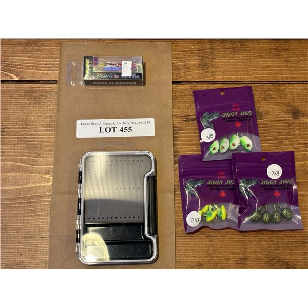 Water Resistant Flies & Jigs Case, EuroTackle Tungsten T-Flasher 1 Inch &  Jiggy Jigs 3/8 Inch