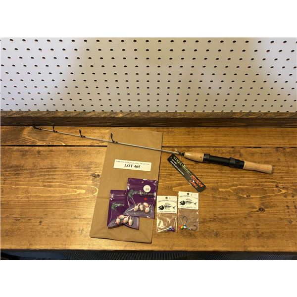 Streamside Predator Classic 26 Inch Ice Rod, Jiggy Jigs 3/8 Inch & 1/8 oz Tungsten Jigs