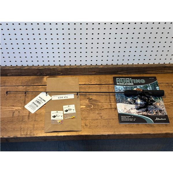 Emery Flash Ice Combo 28 Inch Medium Action Spinning Rod & 5mm Tungsten Jigs