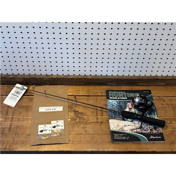Emery Flash Ice Combo 28 Inch Medium-Light  Action Spinning Rod & 5mm Tungsten Jigs