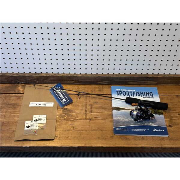 Emery Flash Ice Combo 26 Inch Light Action Spinning Rod & 4mm Tungsten Jigs