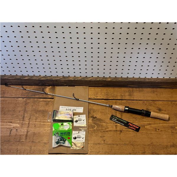 Streamside Predator Classic 28 Inch Spinning Ice Rod, EuroTackle Tungsten UV 1/4 oz, 4mm Tungsten Ji