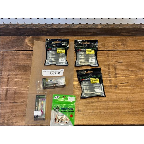 Big Sky Jigs, EuroTackle UV & Glow T-Flasher's 1 Inch & 2 Inch  Pheromone Scented Worms