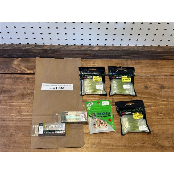 Big Sky Jigs, EuroTackle UV & Glow T-Flasher's .6 Inch & 1.5 Inch  Pheromone Scented Worms