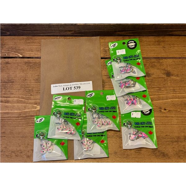 Big Sky Jigs Kaleidoscope 1/4 oz, Deluxe Knockout 1/4 oz, Deluxe Cyclone 1/4 oz