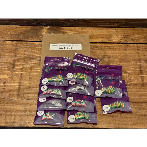 Jiggy Jigs Green Orange Glow 1/4 oz & Xmas Candy Glow 1/4 oz