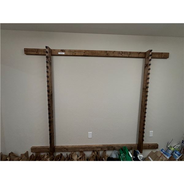 Wood Wall Mount Fishing Rod Holder