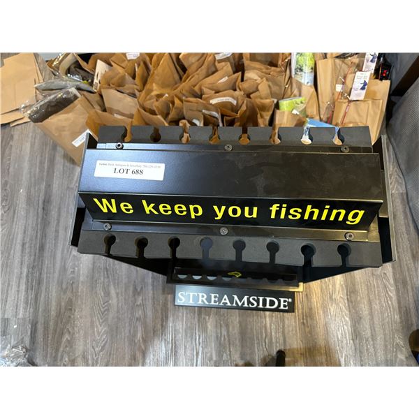 Streamside We Keep You Fishing Rack